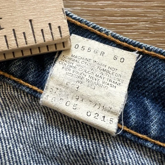 Levis 505 Jeans Mens 36 x 30 Denim Regular Fit Straight Reg‎ 80s Orange Tab VTG